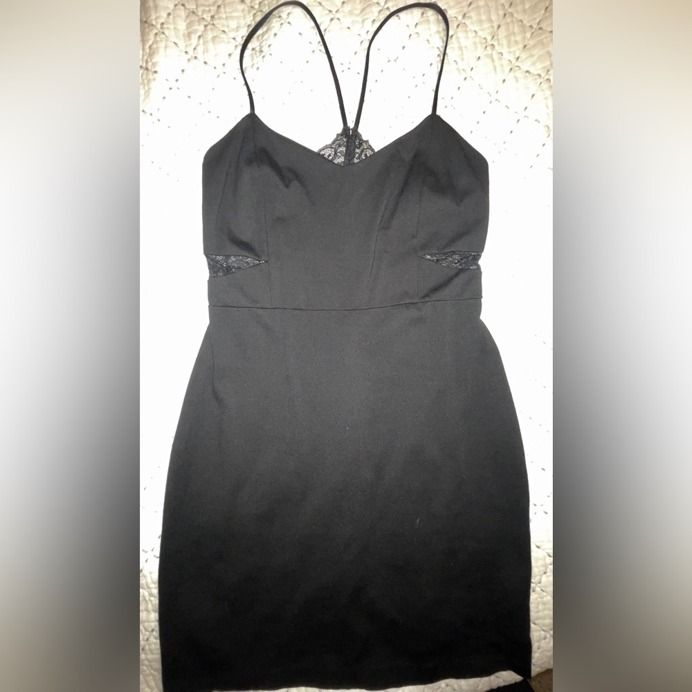 Express Black Dress w Lace Open Back Size 12